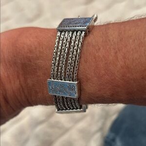 Brighton Silver Woven Bracelet